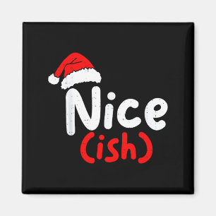 Nice (ish) Naughty Angel Funny Christmas List Fami Magnet