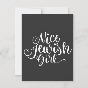 Nice Jewish Girl Hanukkah Jew Funny  Card
