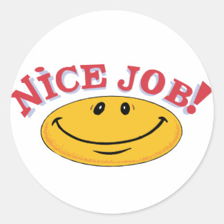 Nice Job! Classic Round Sticker
