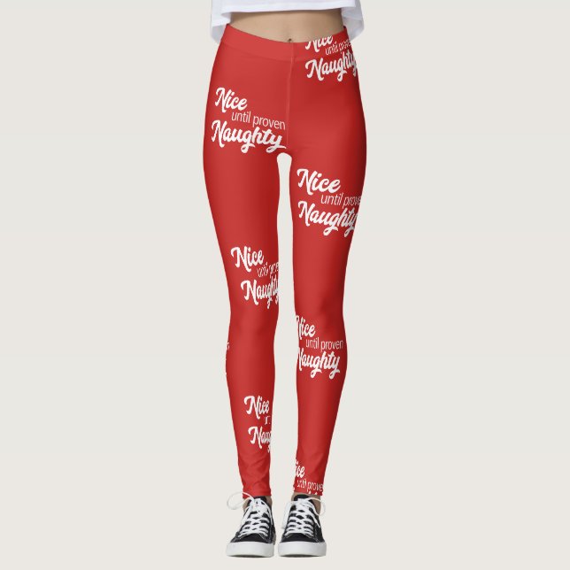 Nice Jusqu'À Proven Leggings Naughty (Rouge) (Devant)