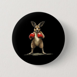 Nice Kangaroo Fighter For A Hilarious Knockout 2 Inch Round Button