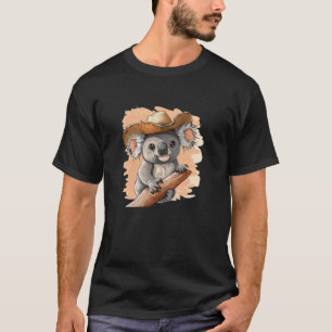 Nice Koala Graphic with Cowboy Hat T-Shirt
