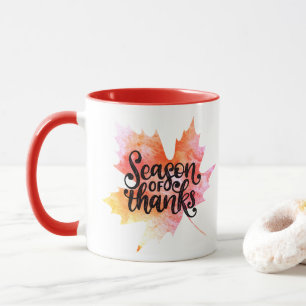 Nice Leaf Autumn Season of Thanks Mug