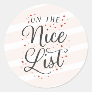 Nice List Christmas Envelope Sticker and Gift Tags