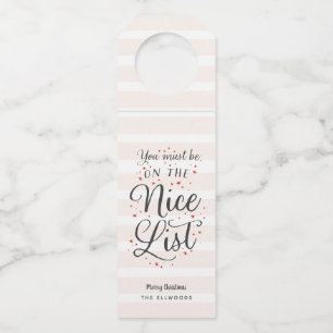 Nice List Funny Sayings Christmas Bottle Gift Tags