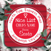 Nice List North Pole Mail Custom Name