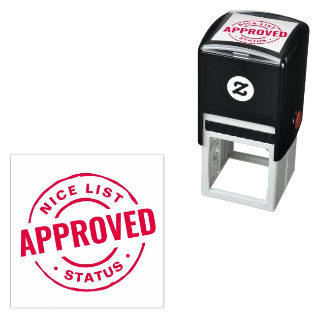 Nice list status cute clever Christmas Self-inking Stamp (In Situ)