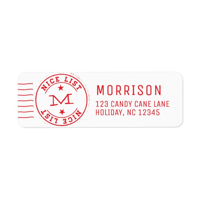 Nice Liste Monogramme Rouge (Devant)