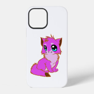 NICE LITTLE Fuchsia, PINK AND BROWN KITTEN iPhone 12 Case