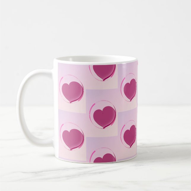 Nice little heart pattern. coffee mug (Left)