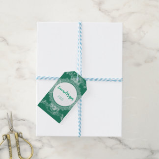 Nice Love Green Sticker Gift Tags