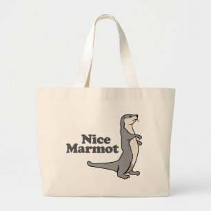 Nice Marmot ferret Large Tote Bag