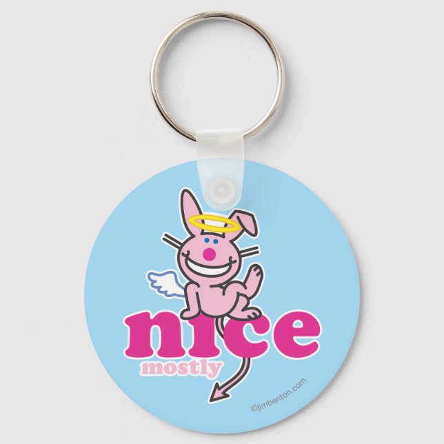 Nice Mostly Keychain (Front)