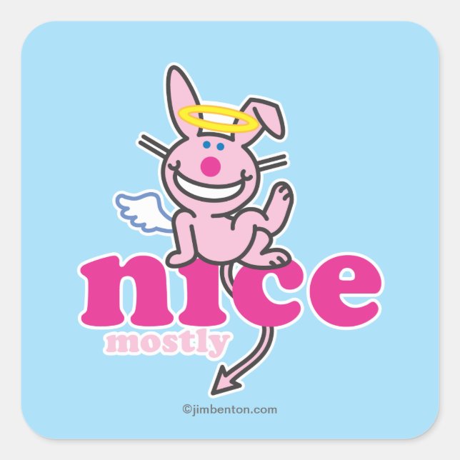 Nice Mostly Square Sticker (Front)