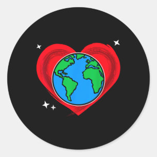 Nice Mother Earth Planet Environmental Protection Classic Round Sticker