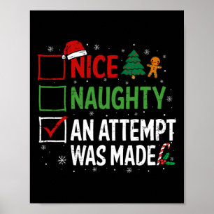 Nice Naughty An Attempt Was Made Christmas List 2 Poster