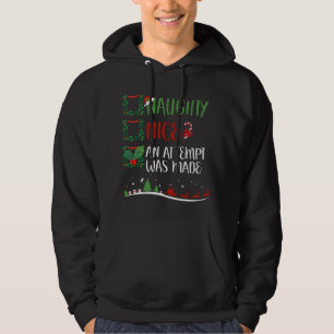 Nice Naughty AN ATTEMPT WAS MADE Christmas Santa H Hoodie