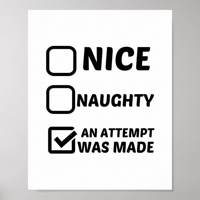 NICE NAUGHTY AN ATTEMPT WAS MADE POSTER (Front)
