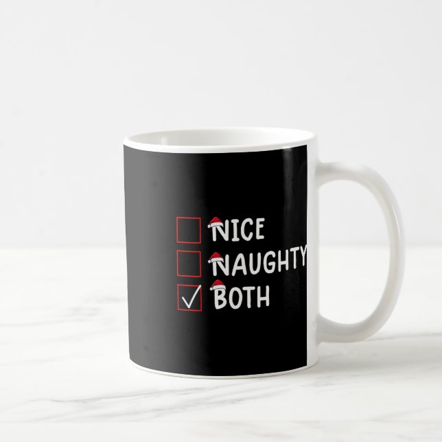 Nice Naughty Both Cute Christmas  Coffee Mug (Right)
