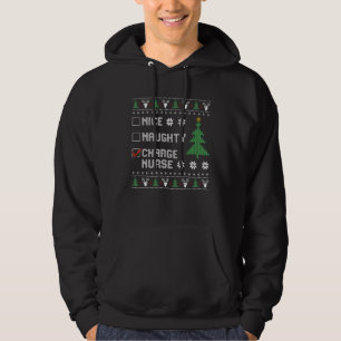 Nice Naughty Charge Nurse Ugly Christmas Sweater