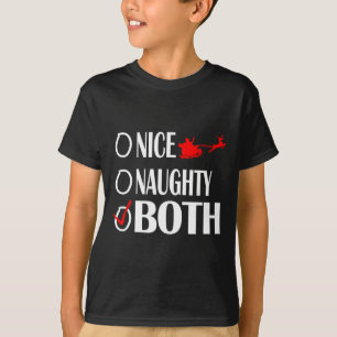 Nice Naughty Christmas Both Funny  T-Shirt