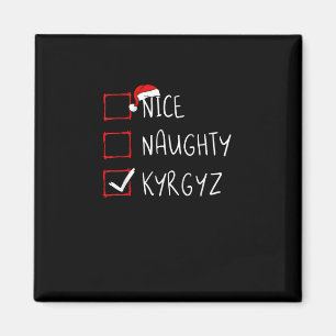 Nice Naughty Christmas Kyrgyzstan Heritage   Magnet