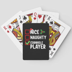 Nice Naughty Cornhole Player Christmas List Playing Cards