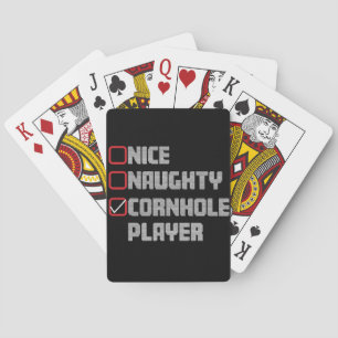 Nice Naughty Cornhole Player List Ugly Christmas Playing Cards