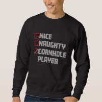 Nice Naughty Cornhole Player List Ugly Christmas