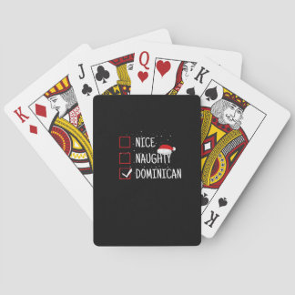 Nice Naughty Dominican Christmas List Playing Cards