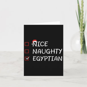 Nice Naughty Egyptian Heritage Christmas Egypt  Card