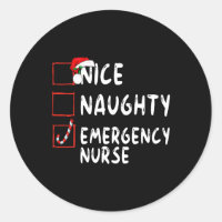 Nice Naughty Emergency Nurse Christmas List Er 