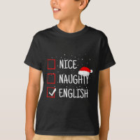 Nice Naughty English Christmas Checklist Funny Eng