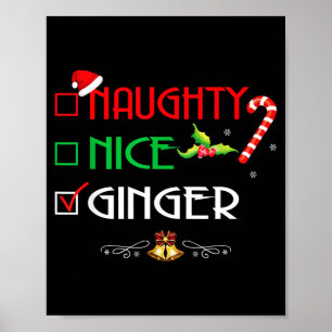 Nice Naughty Ginger Group Matching Christmas  Poster