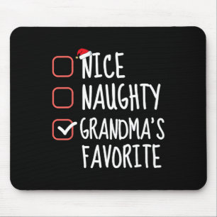 Nice Naughty Grandma's Favourite Christmas List Sa Mouse Pad