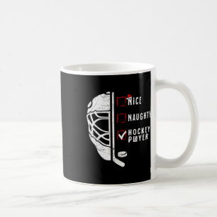 Nice Naughty Hockey Player List Christmas Santa Cl Coffee Mug