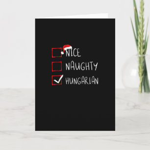 Nice Naughty Hungarian Christmas Heritage Card