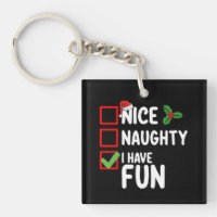 Nice Naughty I Have Fun Santa Christmas List