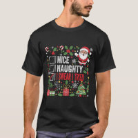 Nice Naughty I Swear I Tried Funny Christmas Santa