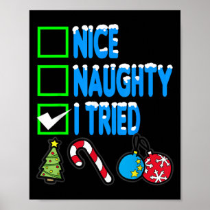 Nice Naughty I Tried Poster