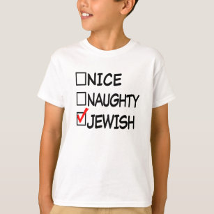 Nice Naughty Jewish Shirt Funny Hanukkah T-shirt