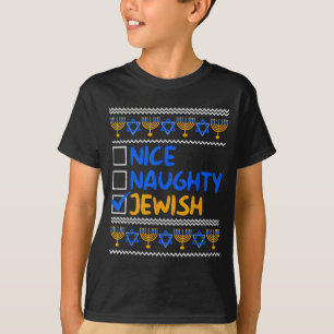 Nice Naughty Jewish Ugly Hanukkah Chanukah Sweater