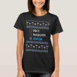 Nice Naughty Jewish Ugly Hanukkah Sweater Chanukah<br><div class="desc">Nice Naughty Jewish Ugly Hanukkah Sweater Chanukah Jew</div>