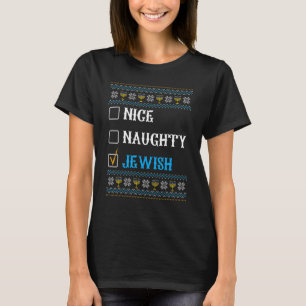 Nice Naughty Jewish Ugly Hanukkah Sweater Chanukah
