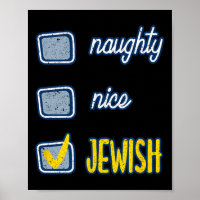 Nice Naughty Jewish Ugly Hanukkah Sweater Chanukah