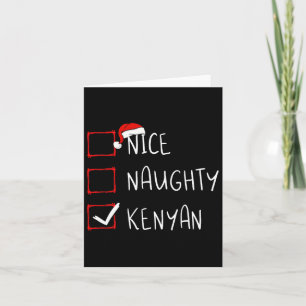 Nice Naughty Kenyan Christmas Kenya Heritage Roots Card