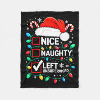 Nice Naughty Left Unsupervised Shirt Funny Christm