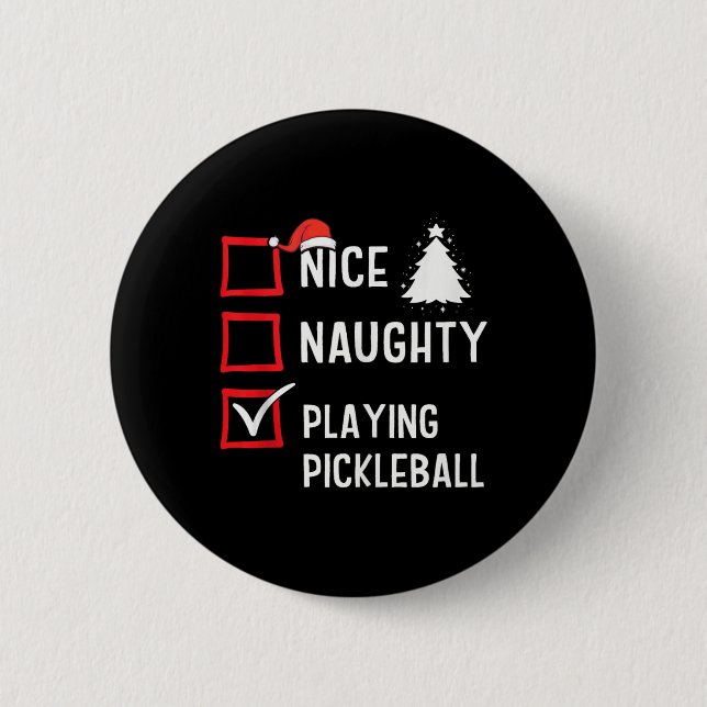 Nice Naughty List Christmas Hob1  2 Inch Round Button (Front)