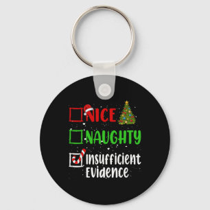 Nice Naughty List Funny Christmas List Uni-adults Keychain