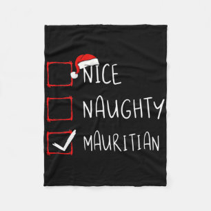Nice Naughty Mauritians Christmas Mauritius Herita Fleece Blanket